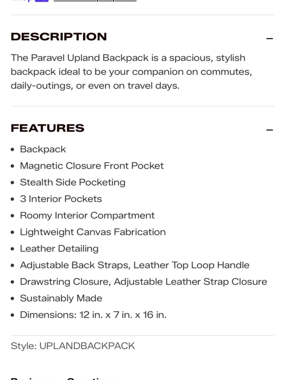 Paravel Monogrammable Upland Backpack, Scout Tan - Picture 4 of 5